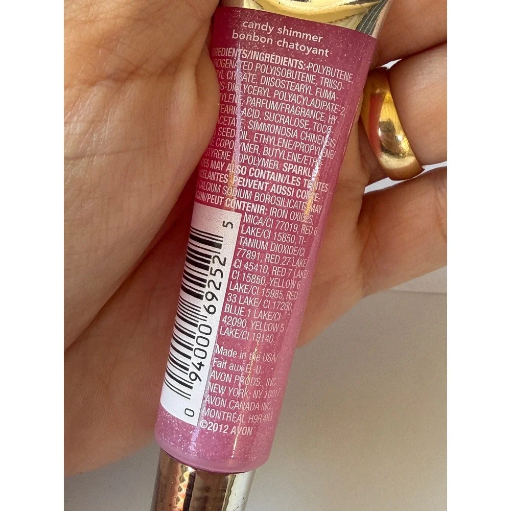Avon Lip Gloss lot of 3 - Shine Attract Shine Glazewear Metallic Pink Peach